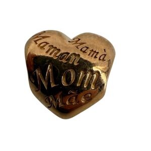 NEW Pandora Rose Gold Plated Silver Mom Heart Charm 781112 Mother's Heart Gift
